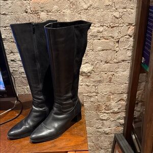 Trotters Black Heeled Knee-High Boots